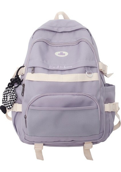 Yeni Moda Basit Öğrenci Sırt Çantası Kişiselleştirilmiş Rahat Trendy Okul Çantası Naylon Büyük Kapasiteli Sırt Çantası (Yurt Dışından)