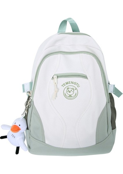 Rahat Orta Okul Öğrenci Sırt Çantası 2023 Yeni Moda Trendi Büyük Kapasiteli Okul Çantası Kore Versiyonu Basit Çift Sırt Çantası (Yurt Dışından)