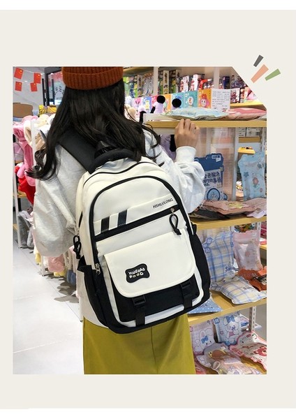 Kore Versiyonu Küçük Taze Moda Basit Bayan Omuz Sırt Seyahat ve Eğlence Büyük Kapasiteli Öğrenci Okul Çantası (Yurt Dışından) modelleri