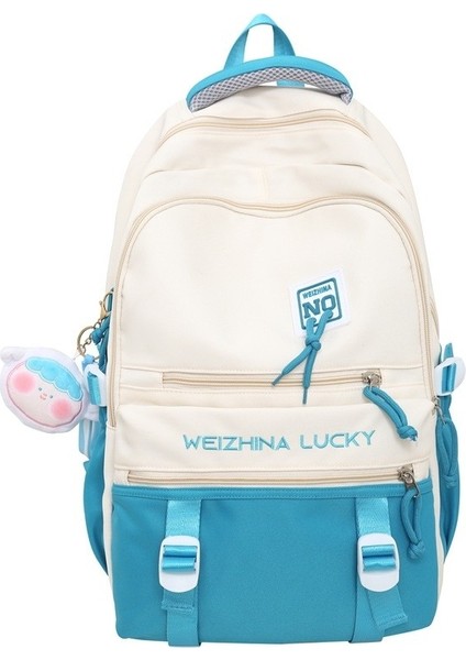 Sırt Çantası Kadın 2023 Yeni Trendy Seyahat Oxford Kumaş Sırt Çantası Kadın Çok Yönlü Moda Tuval Büyük Kapasiteli Okul Çantası (Yurt Dışından)