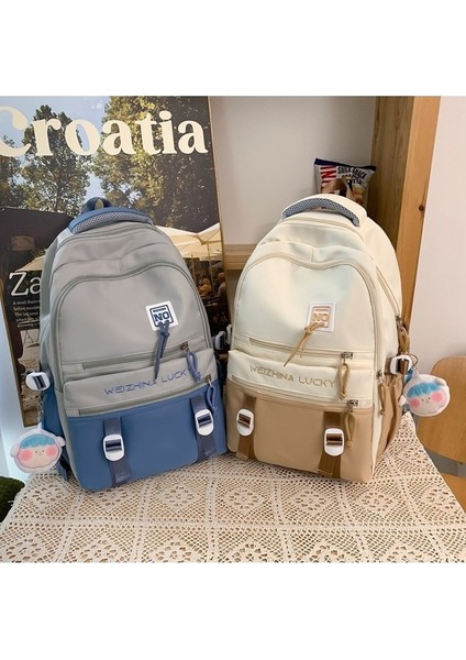 Sırt Çantası Kadın 2023 Yeni Trendy Seyahat Oxford Kumaş Sırt Çantası Kadın Çok Yönlü Moda Tuval Büyük Kapasiteli Okul Çantası (Yurt Dışından) fiyatları