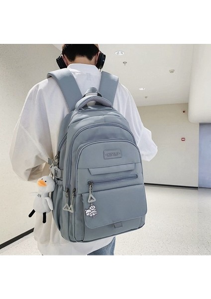 Sırt Çantası Kadın Basit Büyük Kapasiteli Seyahat Sırt Çantası Erkek Ortaokul Öğrencileri Için Yüksek Kali Gündelik Okul Çantası (Yurt Dışından) modelleri