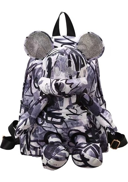 Çanta Kadın Sırt Çantası Karikatür Sevimli Bebek 2023 Yeni Trendy Marka Büyük Kapasiteli Öğrenci Okul Çantası Seyahat Çantası (Yurt Dışından)