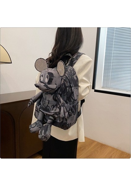 Çanta Kadın Sırt Çantası Karikatür Sevimli Bebek 2023 Yeni Trendy Marka Büyük Kapasiteli Öğrenci Okul Çantası Seyahat Çantası (Yurt Dışından) indirimleri