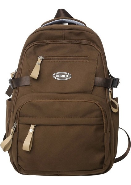 Okul Stil Düz Renk Tuval Rahat Sırt Kadın Üniversite Öğrencileri Için Ortaokul Öğrencileri Kore Tarzı Erkekler Için Sırt Çantası (Yurt Dışından)