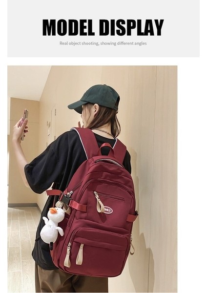 Okul Stil Düz Renk Tuval Rahat Sırt Kadın Üniversite Öğrencileri Için Ortaokul Öğrencileri Kore Tarzı Erkekler Için Sırt Çantası (Yurt Dışından) fiyatları