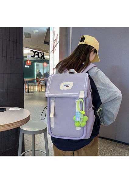 Taze Tatlı Sırt Kore Moda Gündelik Sırt Büyük Kapasiteli Ortaokul Öğrenci Okul Kolye Kolye Renk Çantası (Yurt Dışından) fırsatları