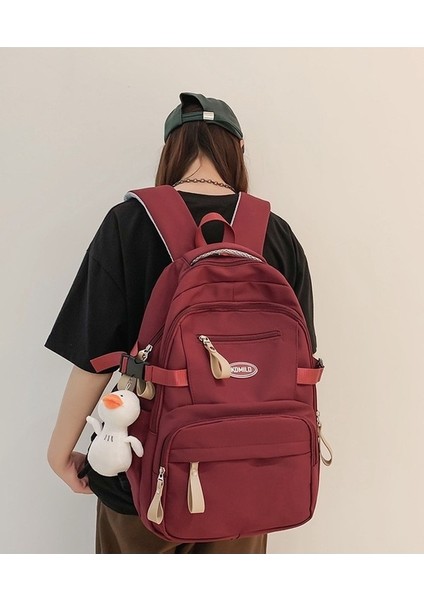 Okul Stil Düz Renk Tuval Rahat Sırt Kadın Üniversite Öğrencileri Için Ortaokul Öğrencileri Kore Tarzı Erkekler Için Sırt Çantası (Yurt Dışından) fırsatları