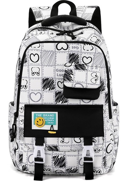 Okul Sezonu Klasik Ekose Sırt Küçük Taze Okul Çantası (Yurt Dışından)