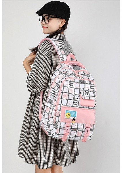 Okul Sezonu Klasik Ekose Sırt Küçük Taze Okul Çantası (Yurt Dışından) fiyatları