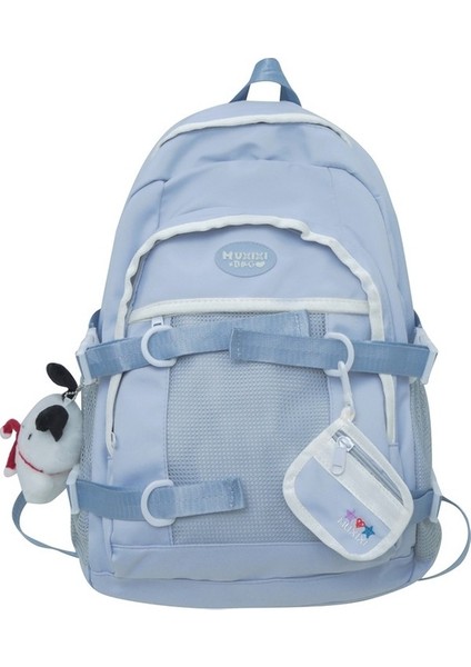 Öğrenci Okul Rahat Naylon Sırt Kadın Büyük Kapasiteli Rahat Sırt Çantası (Yurt Dışından)