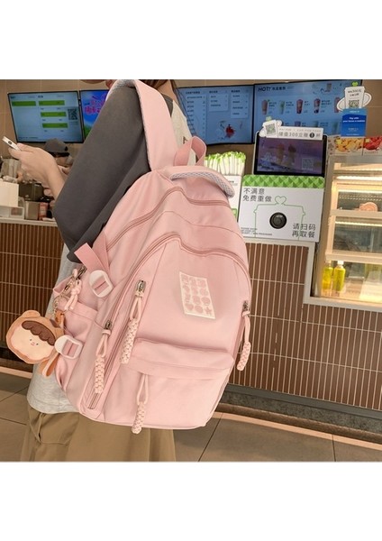 Küçük ve Taze Kızların Okul Çantası Modaya Uygun Ortaokul Öğrencileri Yüksek Değerli Sırt Çantası Japon Basit Üniversite Öğrencileri Düz Renk Seyahat Sırt Çantası Yurt Dışında (Yurt Dışından) fiyatları