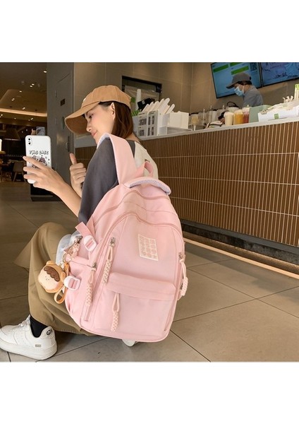 Küçük ve Taze Kızların Okul Çantası Modaya Uygun Ortaokul Öğrencileri Yüksek Değerli Sırt Çantası Japon Basit Üniversite Öğrencileri Düz Renk Seyahat Sırt Çantası Yurt Dışında (Yurt Dışından) modelleri