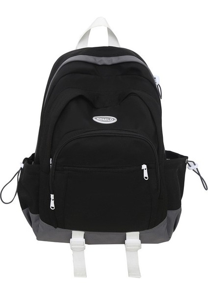 Üniversite Öğrencisi Okul Çantası Kız Kampüs Renk Öğrenci Sırt Çantası Büyük Kapasiteli Rahat Minimalist Sırt Çantası Kadın (Yurt Dışından)