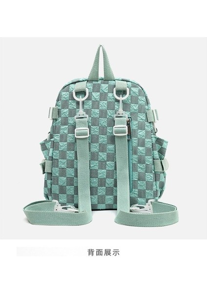 2023 Yeni Dama Tahtası Moda Sırt Çantası, Hafif Yaz Stili, Büyük Kapasiteli, Taze ve Tatlı Stil (Yurt Dışından) modelleri