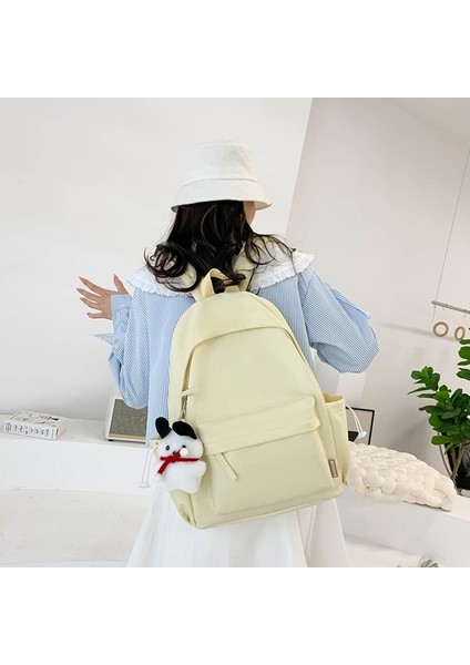 Kolej Tarzı Küçük Taze Okul Kore Versiyonu Modaya Uygun Düz Büyük Kapasiteli Sırt Çok Yönlü Sırt Çantası (Yurt Dışından) fırsatları