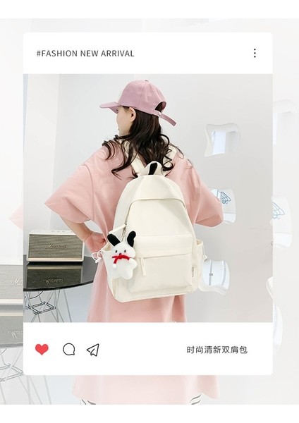 Kolej Tarzı Küçük Taze Okul Kore Versiyonu Modaya Uygun Düz Büyük Kapasiteli Sırt Çok Yönlü Sırt Çantası (Yurt Dışından) indirimleri