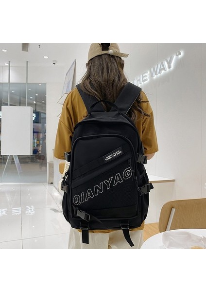 Kadın Büyük Kapasiteli Sırt Açık Hava Seyahati Büyük Kapasiteli Sırt Lise Öğrencisi Okul Nın Kore Versiyonu Çanta (Yurt Dışından) modelleri