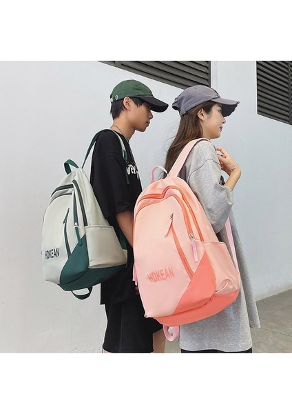 Çift Sırt Kişiselleştirilmiş Büyük Kapasiteli Kontrast Sırt Lise Ortaokul Üniversite Öğrencisi Okul Çantası (Yurt Dışından) fırsatları