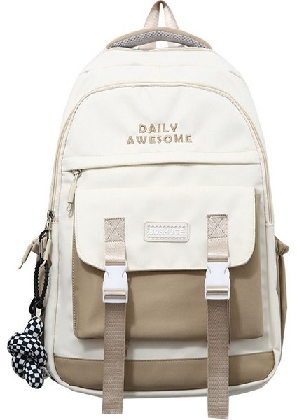 2023 Yeni Rahat Sırt Çantası Basit Büyük Kapasiteli Öğrenci Okul Çantası Açık Seyahat Seyahat Sırt Çantası (Yurt Dışından)