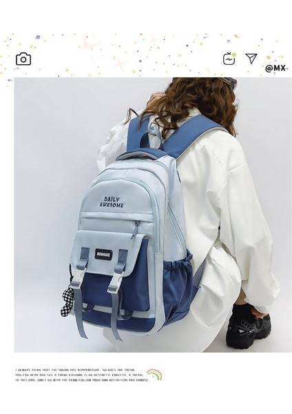 2023 Yeni Rahat Sırt Çantası Basit Büyük Kapasiteli Öğrenci Okul Çantası Açık Seyahat Seyahat Sırt Çantası (Yurt Dışından) modelleri