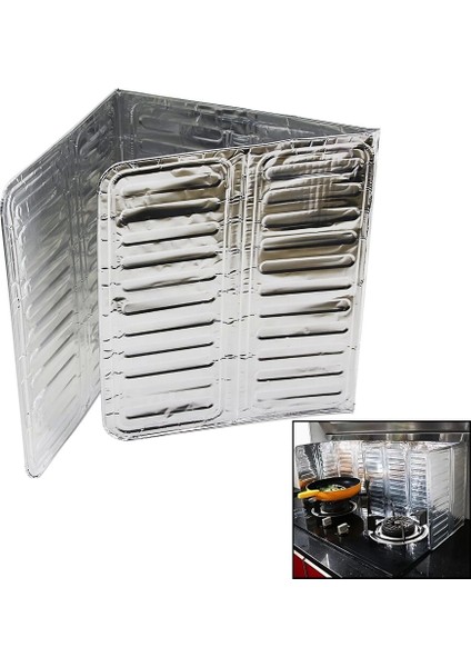 Ocak Yağ Sıçrama Koruyucu Alüminyum Folyo Plaka 83X32.5CM