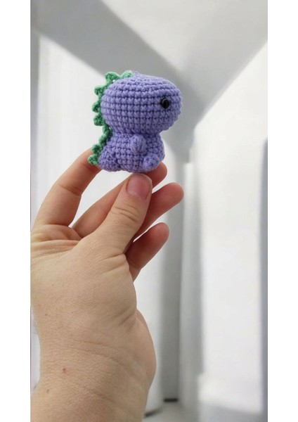 Amigurumi Anahtarlık Oyun Arkadaşı Sevimli Dinozor Mor 1 Adet fiyatları