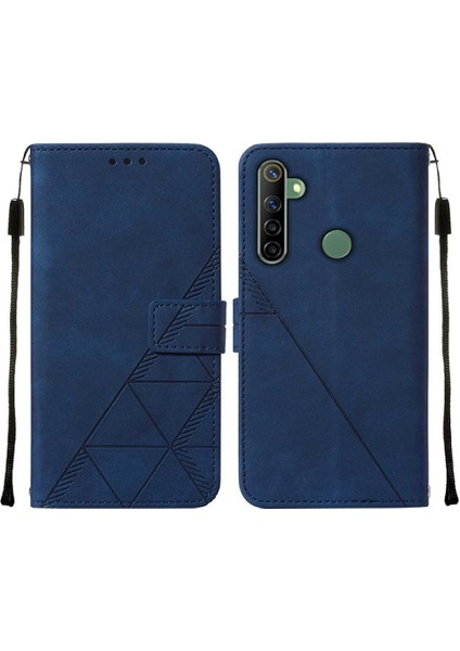 Realme 5 Kılıf Tam Kaplar Deri Dokulu Kapaklı Cüzdan Standlı Kartvizitli Kopçalı Kapak Kartlıklı Uzun Askılı (Yurt Dışından) indirimleri
