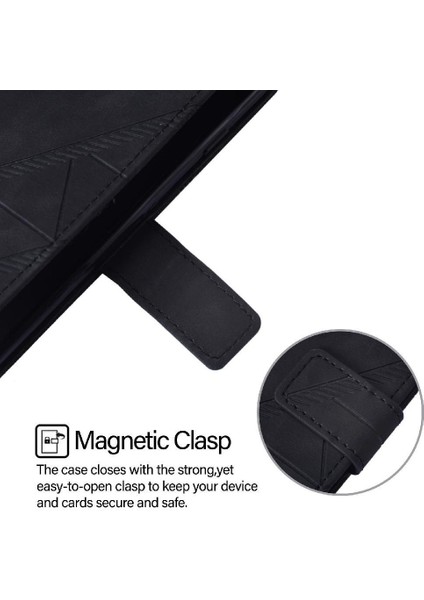 Xiaomi 15 Pro Kılıf Tam Kaplar Deri Dokulu Kapaklı Cüzdan Standlı Kartvizitli Kopçalı Kapak Kartlıklı Uzun Askılı (Yurt Dışından)