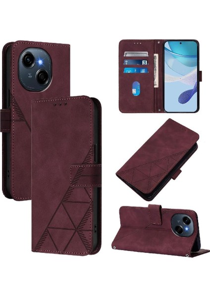 Tecno Spark Go 2025 Kılıf Tam Kaplar Deri Dokulu Kapaklı Cüzdan Standlı Kartvizitli Kopçalı Kapak Kartlıklı Uzun Askılı (Yurt Dışından) modelleri