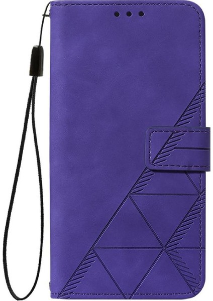 Samsung Galaxy Xcover 5 Kılıf Tam Kaplar Deri Dokulu Kapaklı Cüzdan Standlı Kartvizitli Kopçalı Kapak Kartlıklı Uzun Askılı (Yurt Dışından)