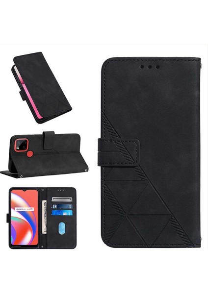 Realme C25 Kılıf Tam Kaplar Deri Dokulu Kapaklı Cüzdan Standlı Kartvizitli Kopçalı Kapak Kartlıklı Uzun Askılı (Yurt Dışından) modelleri