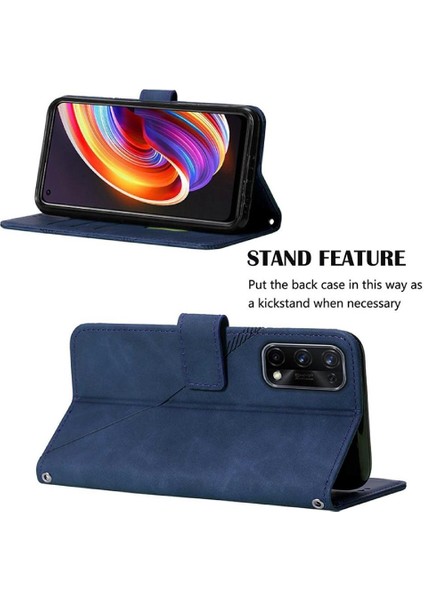 Realme 7 5g Kılıf Tam Kaplar Deri Dokulu Kapaklı Cüzdan Standlı Kartvizitli Kopçalı Kapak Kartlıklı Uzun Askılı (Yurt Dışından) indirimleri