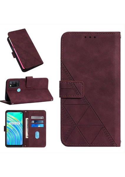 Realme 6 Pro Kılıf Tam Kaplar Deri Dokulu Kapaklı Cüzdan Standlı Kartvizitli Kopçalı Kapak Kartlıklı Uzun Askılı (Yurt Dışından) modelleri