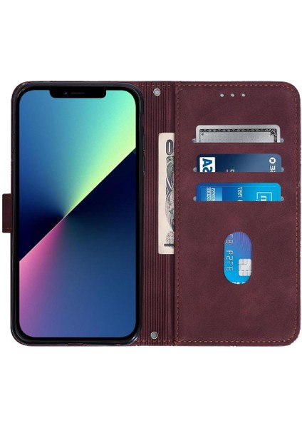 iPhone 14 Kılıf Tam Kaplar Deri Dokulu Kapaklı Cüzdan Standlı Kartvizitli Kopçalı Kapak Kartlıklı Uzun Askılı (Yurt Dışından) indirimleri