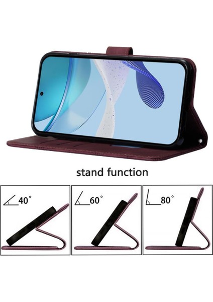 Nothing Phone 3A Pro Kılıf Tam Kaplar Deri Dokulu Kapaklı Cüzdan Standlı Kartvizitli Kopçalı Kapak Kartlıklı Uzun Askılı (Yurt Dışından)
