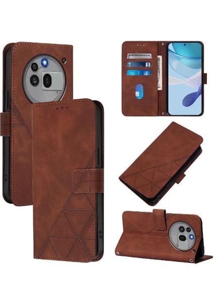 Nothing Phone 3A Pro Kılıf Tam Kaplar Deri Dokulu Kapaklı Cüzdan Standlı Kartvizitli Kopçalı Kapak Kartlıklı Uzun Askılı (Yurt Dışından)