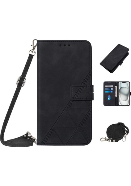 Nothing Phone 3A Pro Kılıf Tam Kaplar Deri Dokulu Kapaklı Cüzdan Standlı Kartvizitli Kopçalı Kapak Kartlıklı Uzun Askılı (Yurt Dışından)