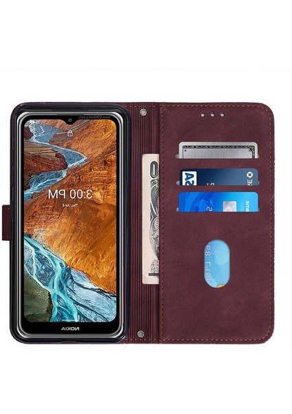 Samsung Galaxy A02S Kılıf Tam Kaplar Deri Dokulu Kapaklı Cüzdan Standlı Kartvizitli Kopçalı Kapak Kartlıklı Uzun Askılı (Yurt Dışından) fırsatları