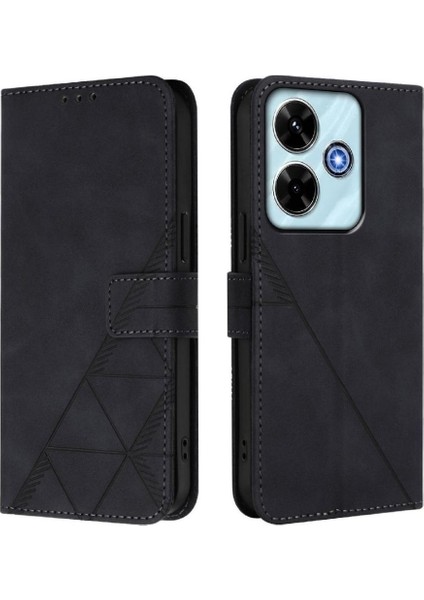Xiaomi Redmi 13 4g Kılıf Tam Kaplar Deri Dokulu Kapaklı Cüzdan Standlı Kartvizitli Kopçalı Kapak Kartlıklı Uzun Askılı (Yurt Dışından)
