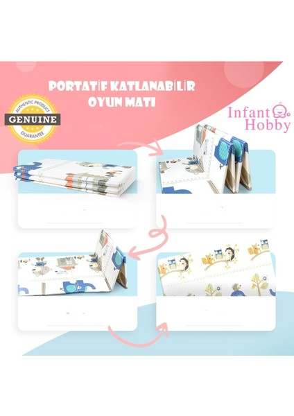 Elite Amigos Premium Katlanabilir Köpük Oyun Matı Oyun Halısı 160 x 180 x 1 cm 1 Adet
