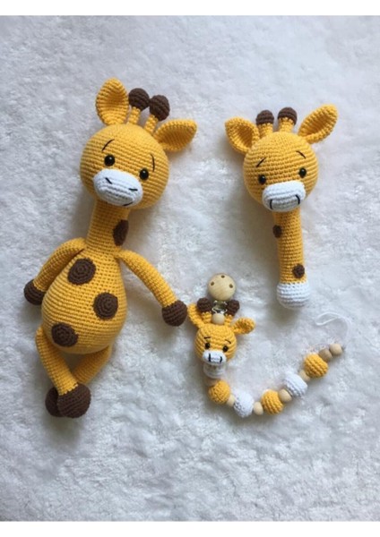 Elite Amigurumi Zürafa Set Organik Oyuncak 1 Adet fiyatları