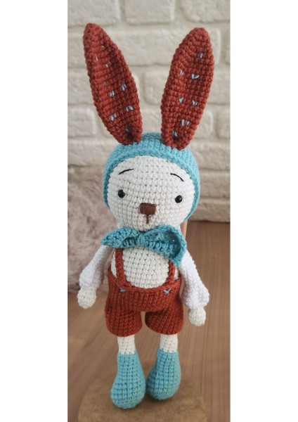 Elite Amigurumi Oyuncak Tavşan Tulumlu Dado 1 Adet