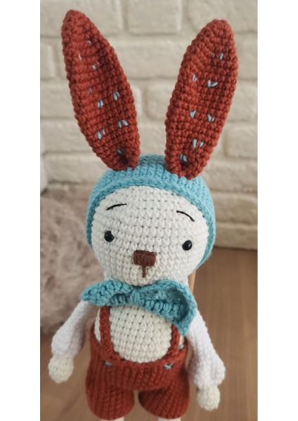 Elite Amigurumi Oyuncak Tavşan Tulumlu Dado 1 Adet