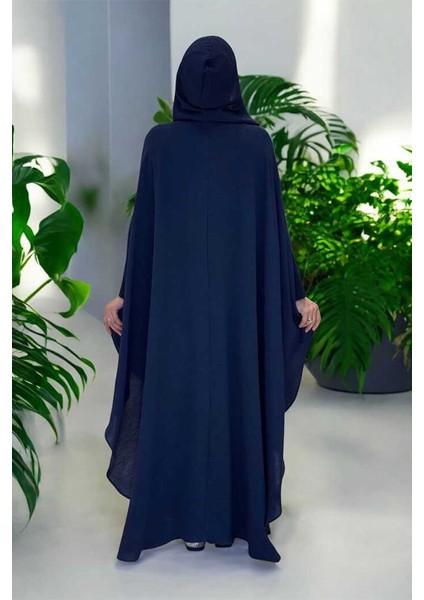 Kapüşonlu Ayrobin Pelerin 70021 Lacivert