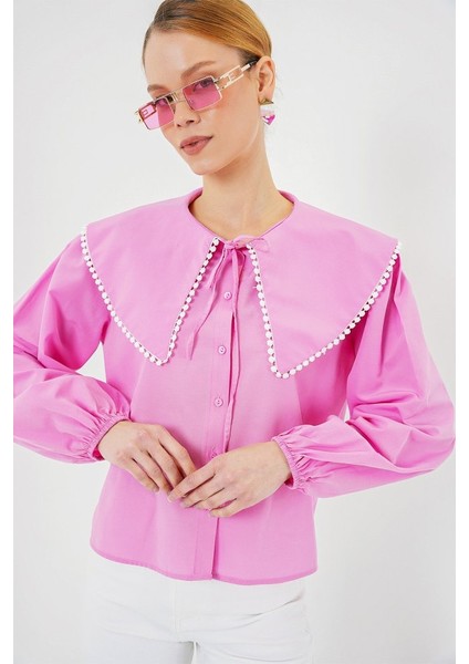 Bebe Yaka Gömlek 20314 - Pembe