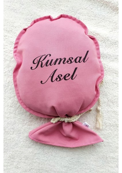 Elite Bebek & Çocuk Odası Uçan Balon Dekoratif Yastık Pembe, Pembe Isimli Dekoratif Balon 1 Adet