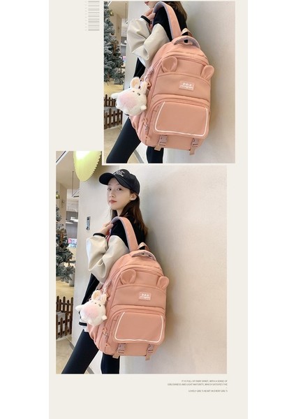 Okul Çantası Kadın Lise Ortaokul Öğrencisi Çok Yönlü Harajuku Büyük Kapasiteli Ilkokul Öğrencisi Sırt Çantası Orman Tarzı Edebi Basit Sırt Çantası (Yurt Dışından) modelleri