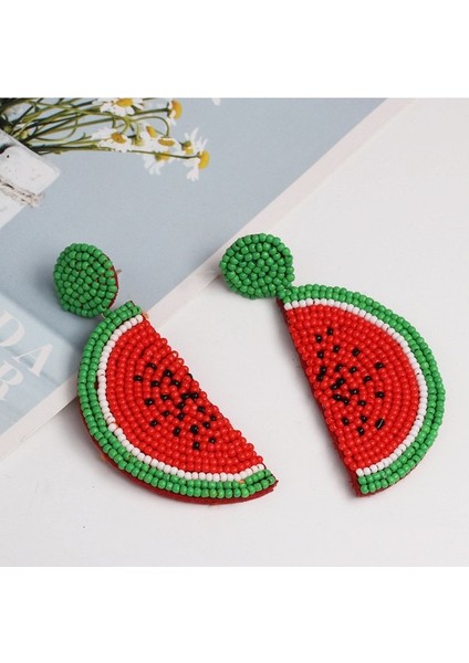 Boncuklu Dangle Damla Küpe Kadın Kız Karpuz Meyve Kolye Yaz Bahar Için (Yurt Dışından) fırsatları