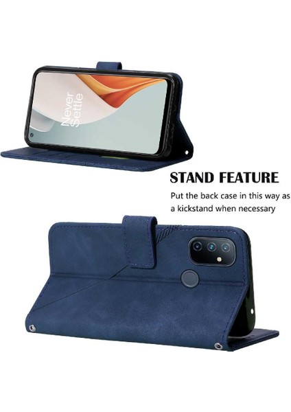 Oneplus Nord N100 5g Kılıf Tam Kaplar Deri Dokulu Kapaklı Cüzdan Standlı Kartvizitli Kopçalı Kapak Kartlıklı Uzun Askılı (Yurt Dışından) indirimleri